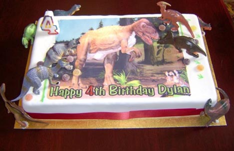 Dinosaur Birthday Cakes on Cake Dinosaur Round Cakes Frosting Decorations The Cake Dinosaur Party