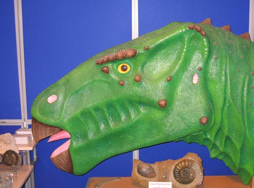 Scale model of an Iguanodon.