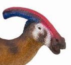 A red, white and blue crest, perhaps a patriotic "British" Hadrosaur.