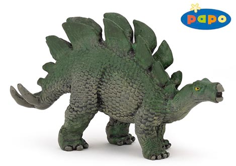 A mini Stegosaurus dinosaur model