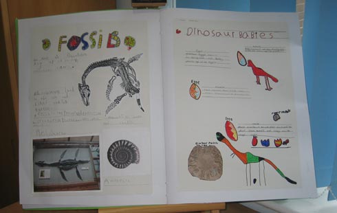 Children write about fossils and fossil discoveries
