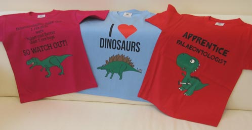 The first of the dinosaur themed T-shirts from Everything Dinosaur.