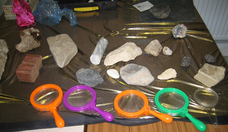 A very full "rock table".