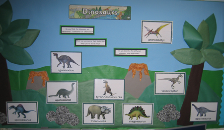 Lots of different extinct animals on display.