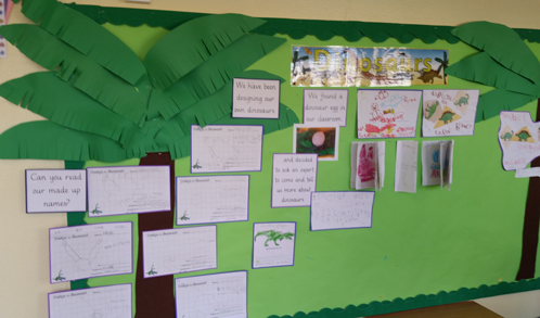 Lots of examples of hand-writing on display.
