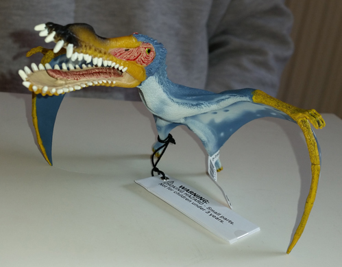 A colourful model of the Pterosaur called Anhanguera by Schleich.