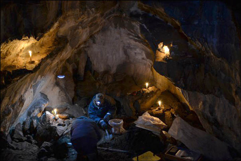 Inside Imanai Cave (Urals)