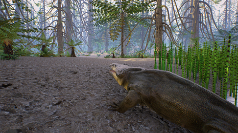 Encounter giant amphibians in the Triassic landscape.