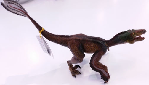 The Papo feathered Velociraptor model.