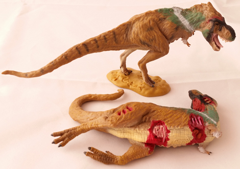 CollectA hunting T. rex and T. rex corpse.