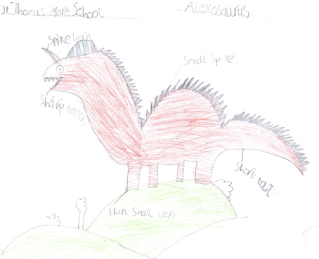 Alex sent Everything Dinosaur a picture of "Alexosaurus".