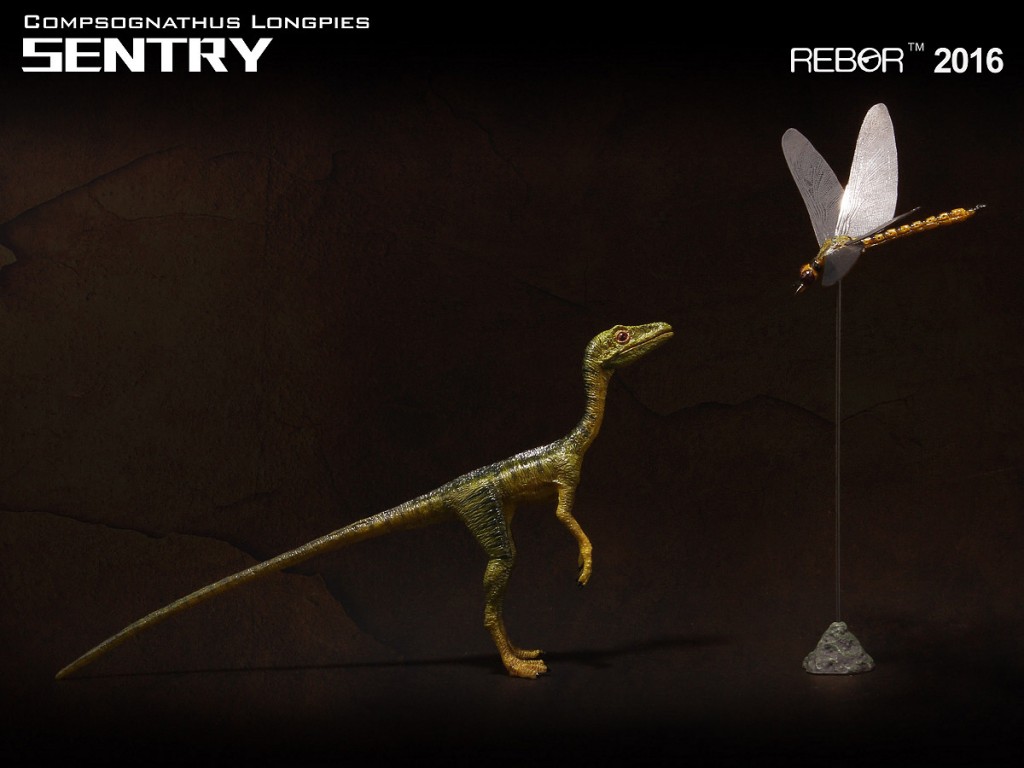 The Rebor replica Sentry (Compsognathus).