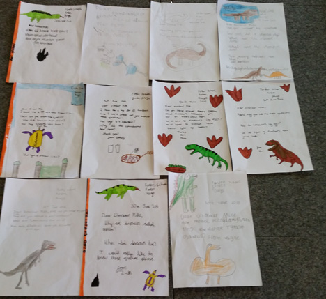 Letters from children to Everything Dinosaur