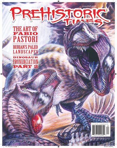 The front cover of Prehistoric Times magazine (issue 119)