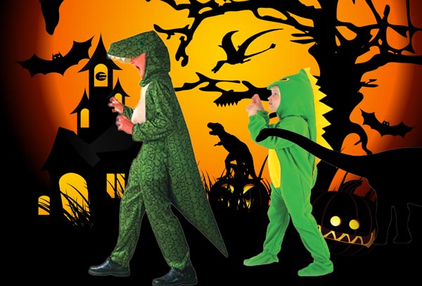 Dinosaur costumes.