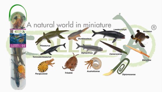 CollectA mini prehistoric animal models.