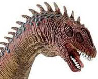 The head of the Schleich Barapasaurus dinosaur model.