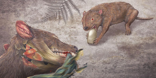 Didelphodon vorax illustrated.
