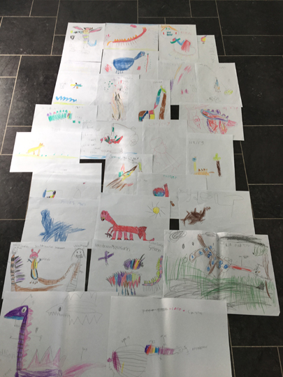 Amazing imaginary dinosaur drawings from Year 1,