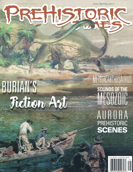 The front cover of Prehistoric Times magazine (Spring 2017).