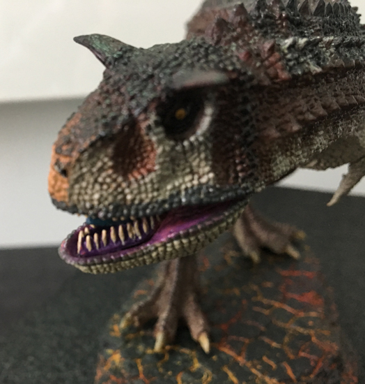 The Rebor Carnotaurus dinosaur model.