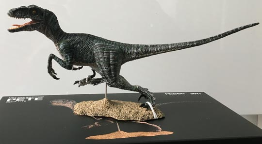 The Rebor 1:18 scale Velociraptor replica "Pete".