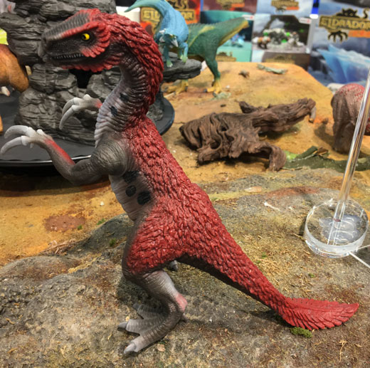 Schleich juvenile Therizinosaurus dinosaur model.