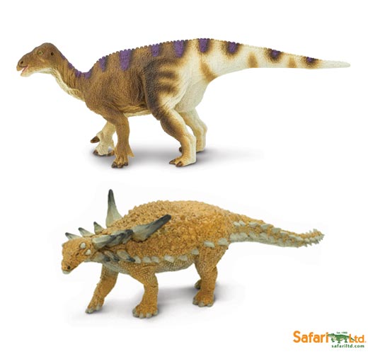 Wild Safari Prehistoric World Iguanodon and Sauropelta.