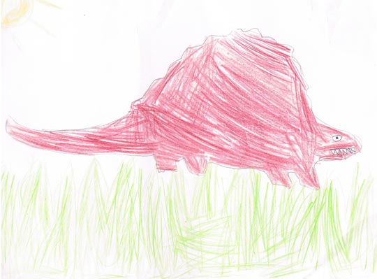 Dimetrodon drawing.