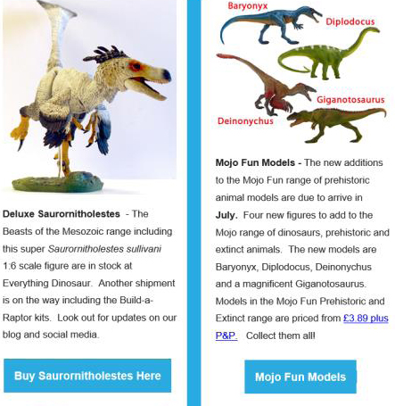 Beasts of the Mesozoic figures and Mojo models.