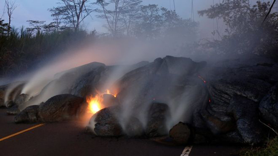 Dangerous lava flows.