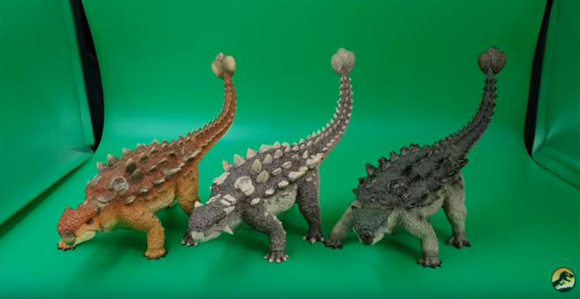 All Rebor Ankylosaurus models together.