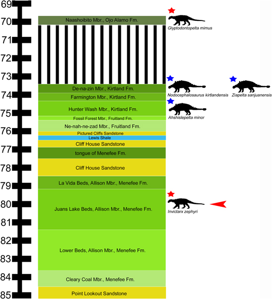 Ankylosaurs may have suffered a local extinction event in Laramidia.