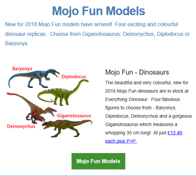 New Mojo Fun dinosaur models are in stock.