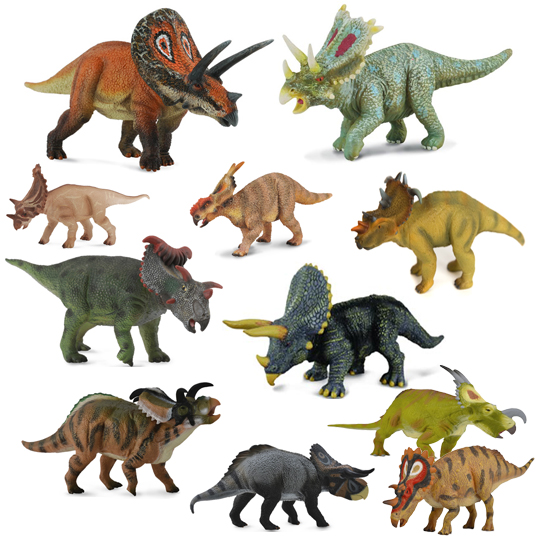 Different types of horned dinosaur.