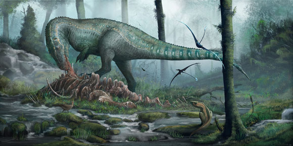 A life reconstruction of Megalosaurus bucklandii.