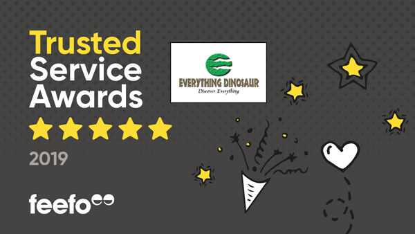 Gold Trusted Service Award to Everything Dinosaur.