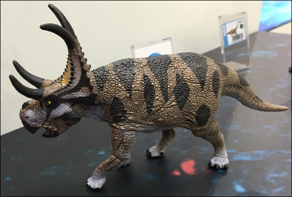 The Schleich Diabloceratops dinosaur model.