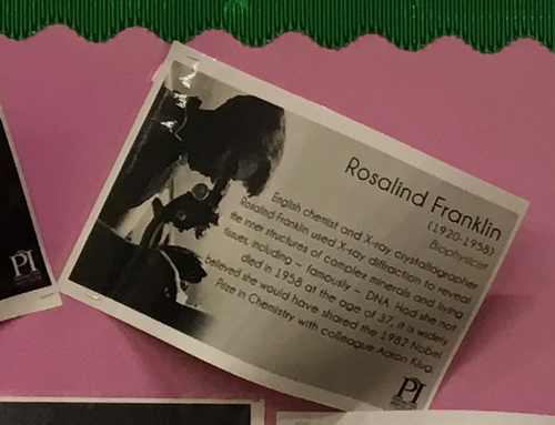 Highlighting the work of Rosalind Franklin.