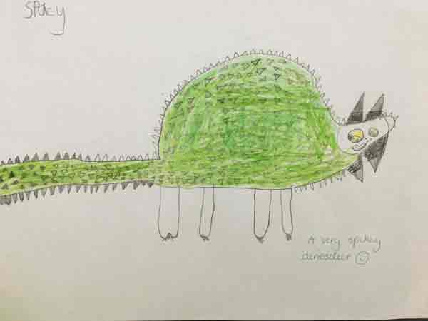 Dinosaur illustration from Stacey (Year 2).