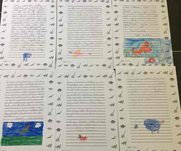 Letters from Year 2 children.