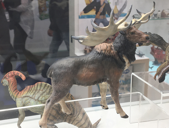 Spotted a Papo Megaloceros model on display.