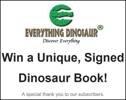 Win a unique, signed dinosaur book with Everything Dinosaur.