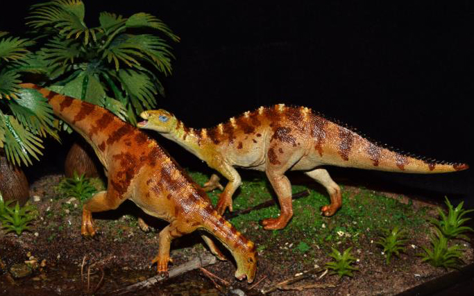 Customised CollectA Mantellisaurus and Fukuisaurus.