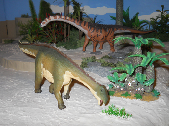 Two feeding sauropods.