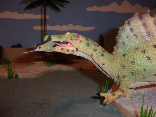 Spinosaurus with its catch.
