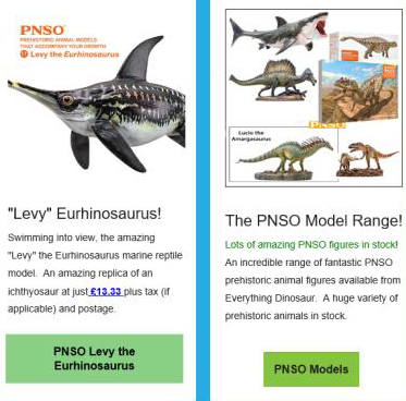 Prehistoric animal models from PNSO.