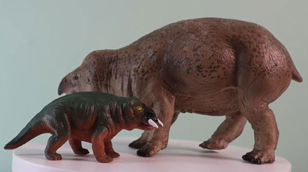 CollectA Lisowicia and a Placerias model.