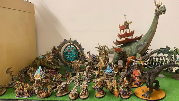 A Papo Dinosaur Model Army Designed for Warhammer