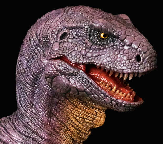 Rebor 1:35 Vintage Palaeoart Tyrannosaurus rex “Mesozoic Rhapsody” Valley close-up of the head